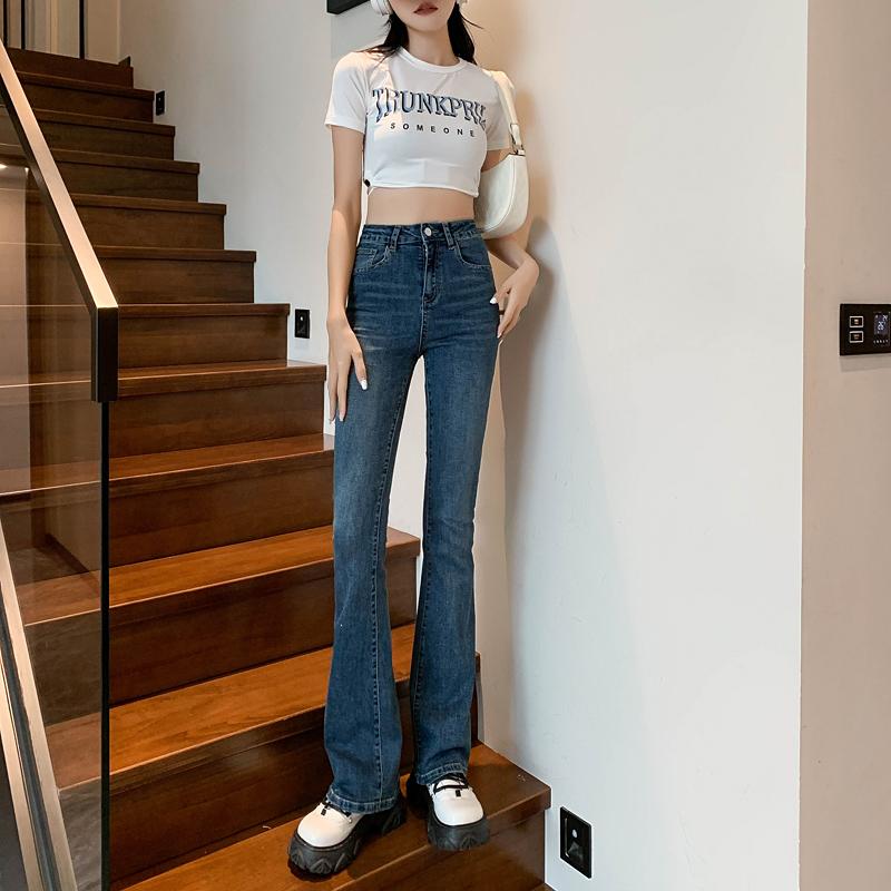 [MEIN] 7799 Jeans Highwaist Wanita Jeans Wanita Terbaru  Hitam Katun Denim Celana Panjang