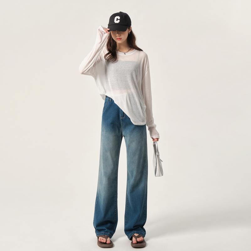 [MEIN] 93049 Loose Jeans Wanita Celana Straight Panjang