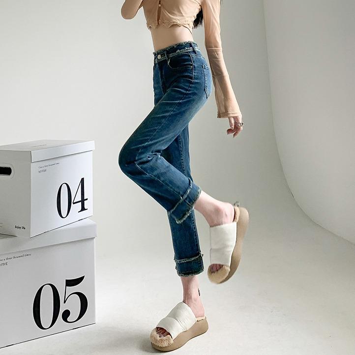 [MEIN] 2059 Celana Panjang Highwaist Wanita Jeans Cutbray