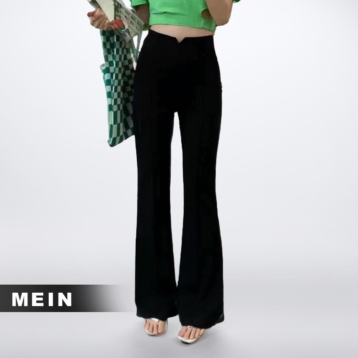 [MEIN] 22830 Pants Wanita Highwaist Warna Polos Celana Kulot