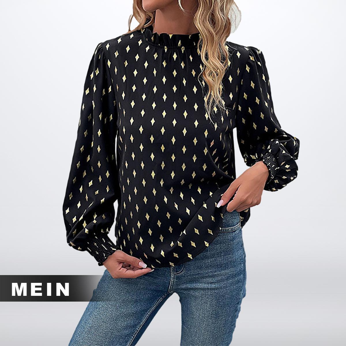 [MEIN] 8350 Long Sleeve Shirt Hitam Atasan Wanita Kekinian Casual Top Panjang Baju