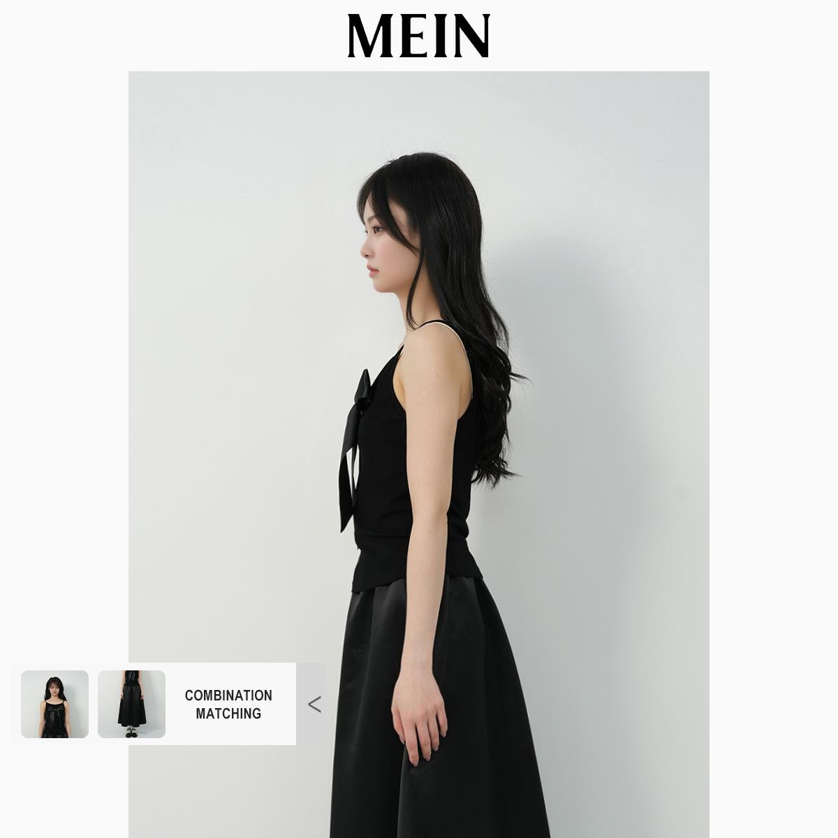 [DareToBe Collection][NEW ARRIVAL] GIRL POWER Fitted Sleeveless Crop Top with Square Neck and Glossy Bow Detail 1533