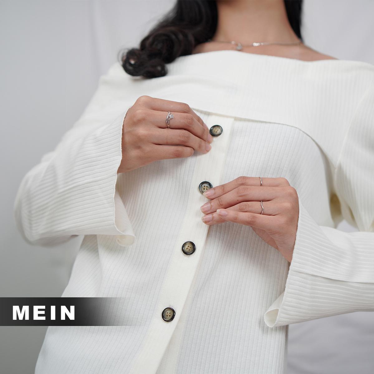 [MEIN] 1003 Long Sleeve Shirt Gaya Baru Warna Blouse Polos Wanita Panjang Atasan Casual Top
