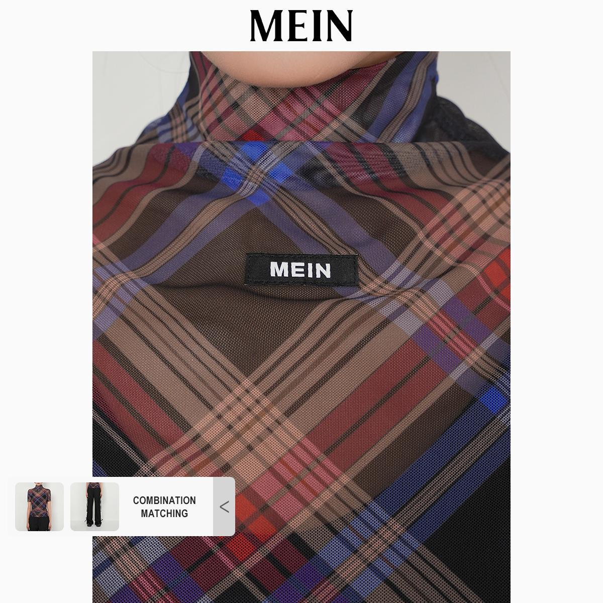 [DareToBe Collection][NEW ARRIVAL] GIRL POWER Women's Semi-Transparent Casual Fitted Plaid Shirt 1540