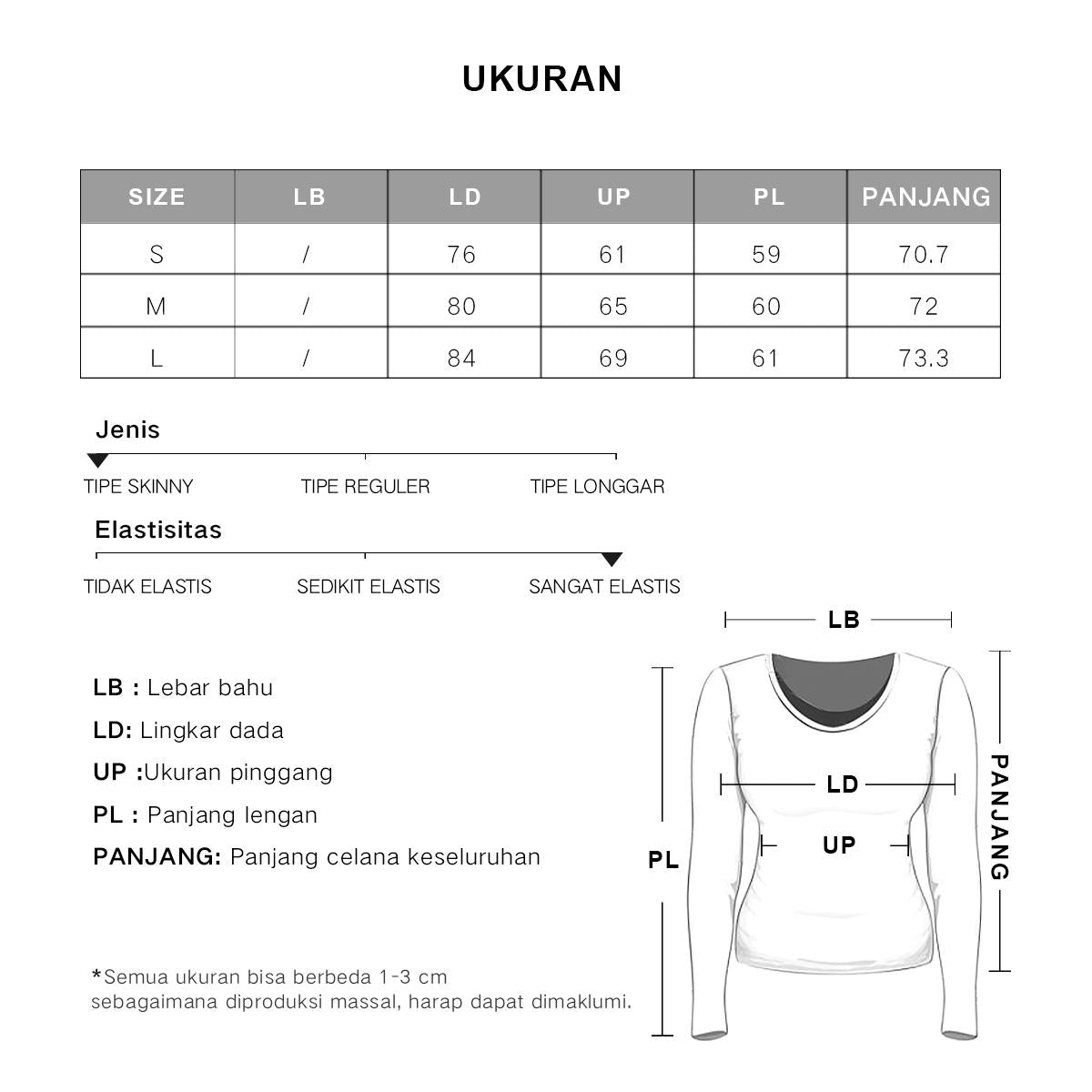 [MEIN] 05554 Atasan Crop Wanita Long Sleeve Shirt Warna Polos Top Casual