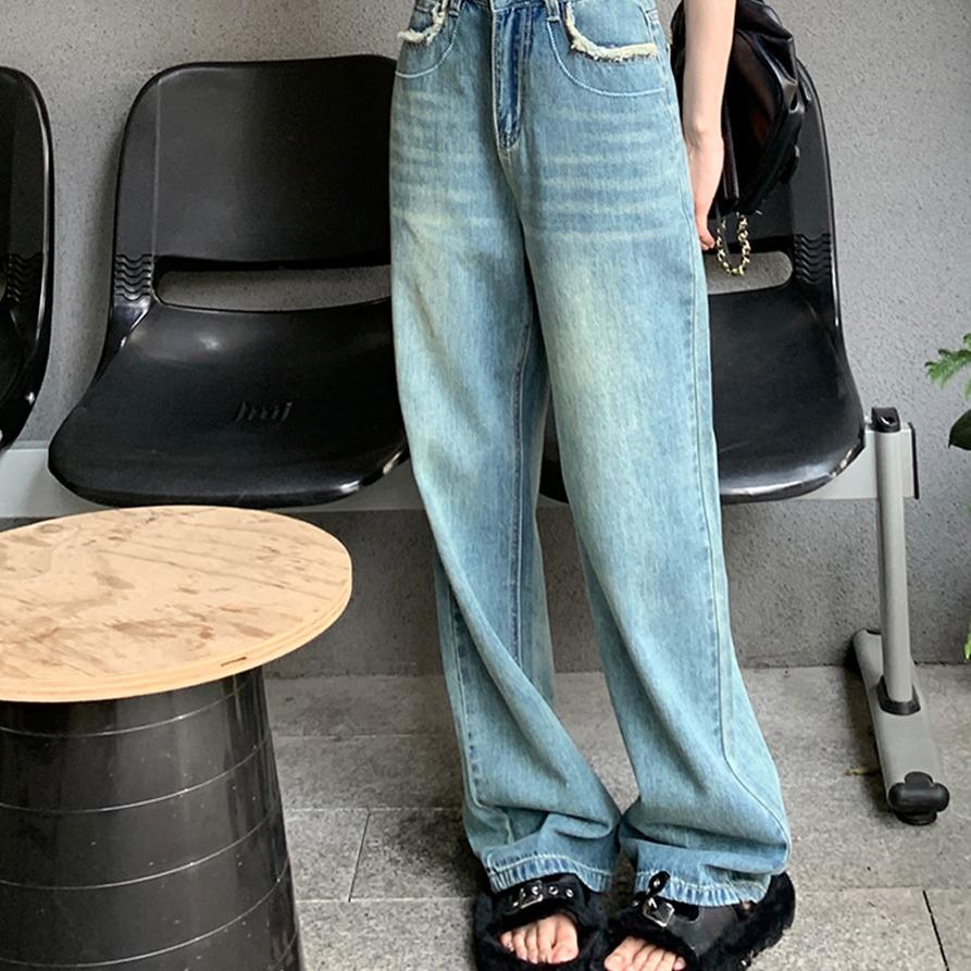 [MEIN] 51140 Straight Jeans Kulot Baggy Jeans Celana Panjang Boyfriend Hitam