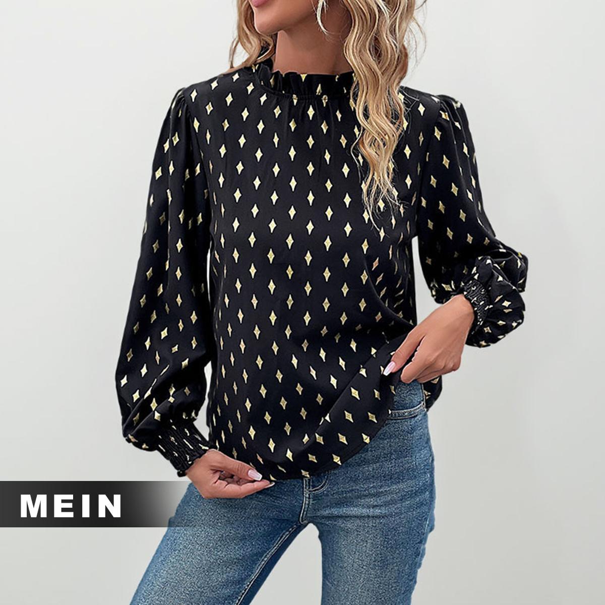 [MEIN] 8350 Long Sleeve Shirt Hitam Atasan Wanita Kekinian Casual Top Panjang Baju