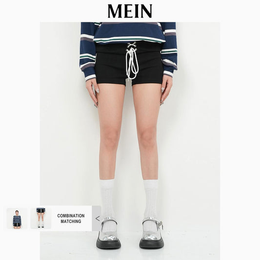 [MEIN] GIRL POWER High-Waisted Drawstring Stretchy Casual Shorts for Women 1480