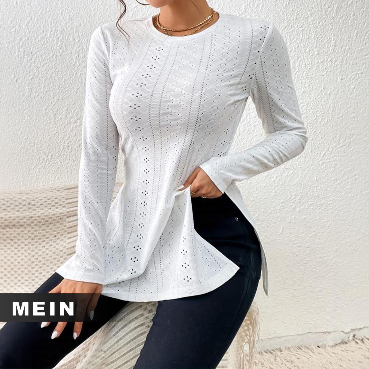 [MEIN] 23137 Gaya Panjang Kaos Wanita Kekinian Atasan Polos Baju Top Crop Katun Hitam Oversize Putih