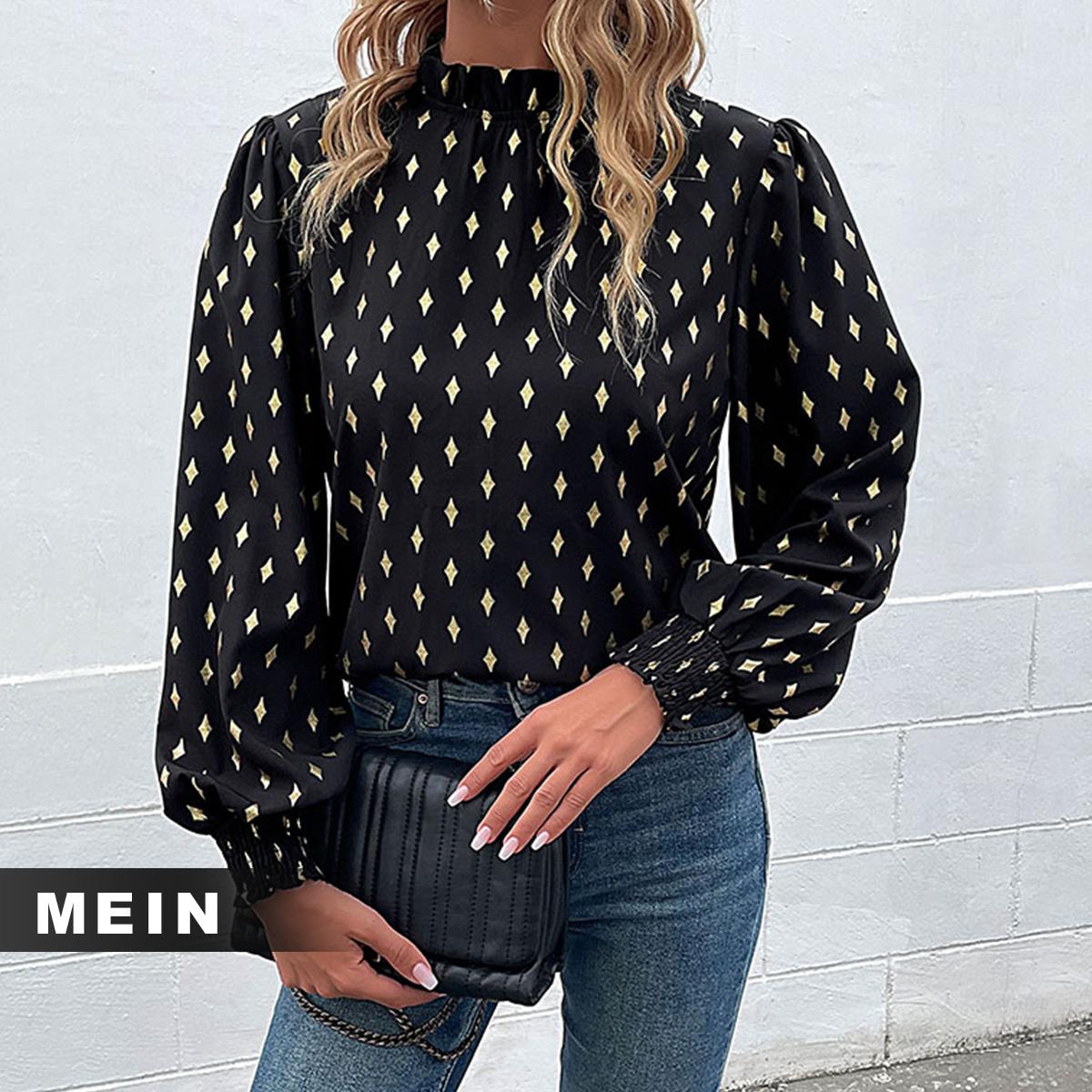 [MEIN] 8350 Long Sleeve Shirt Hitam Atasan Wanita Kekinian Casual Top Panjang Baju