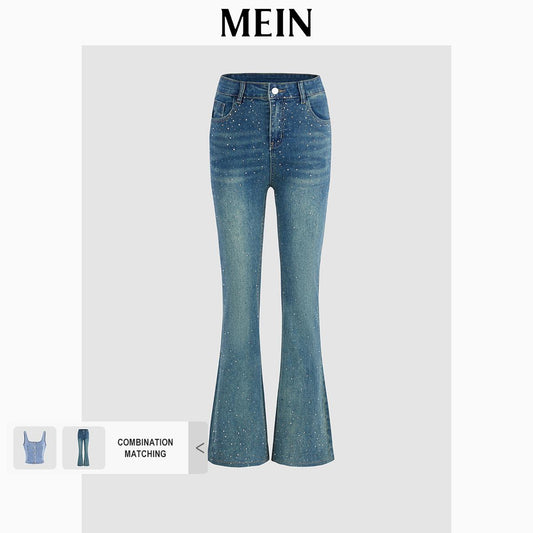 [MEIN TF] ELEGANT Wide-leg High-waisted Bottom Jeans for Women 8877
