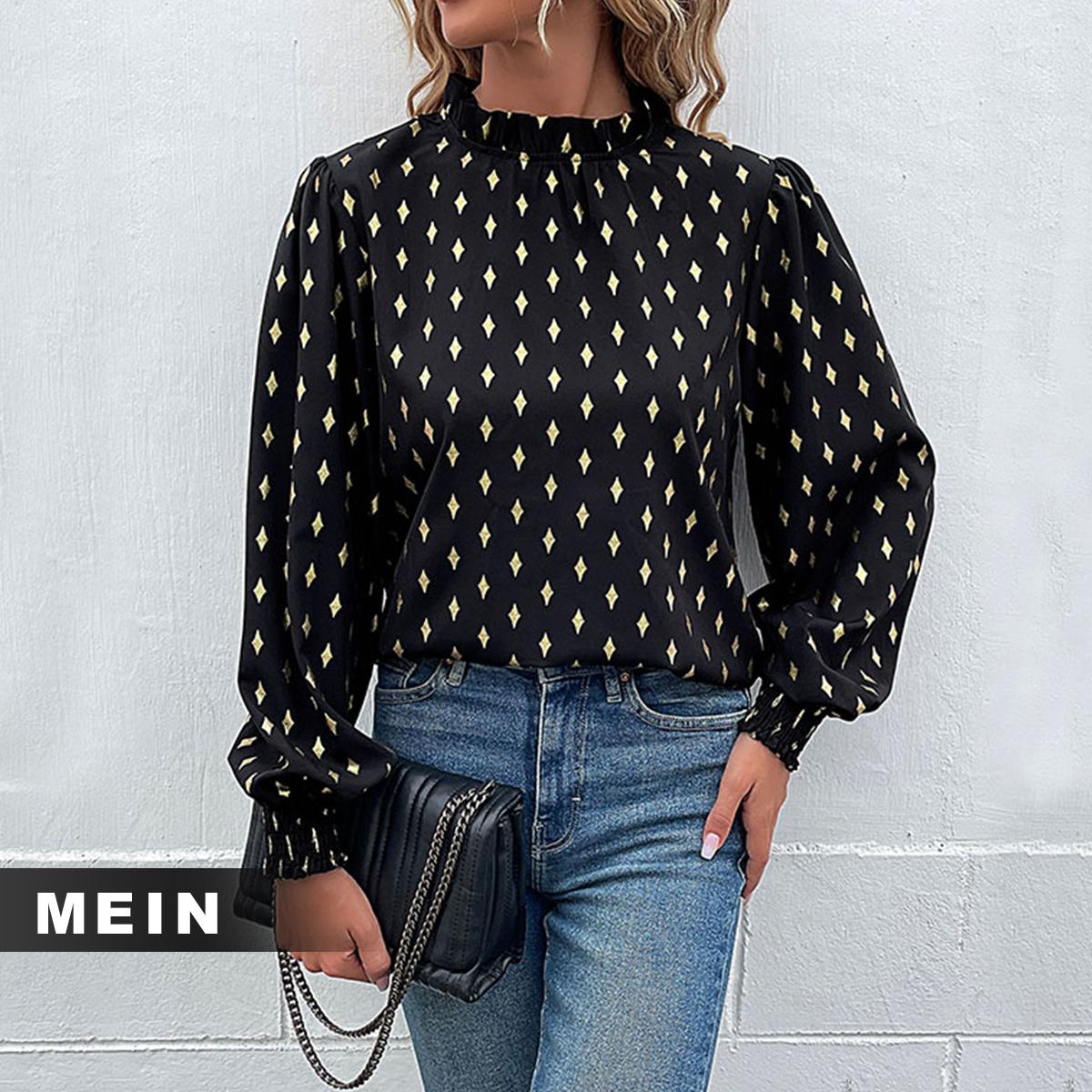 [MEIN] 8350 Long Sleeve Shirt Hitam Atasan Wanita Kekinian Casual Top Panjang Baju