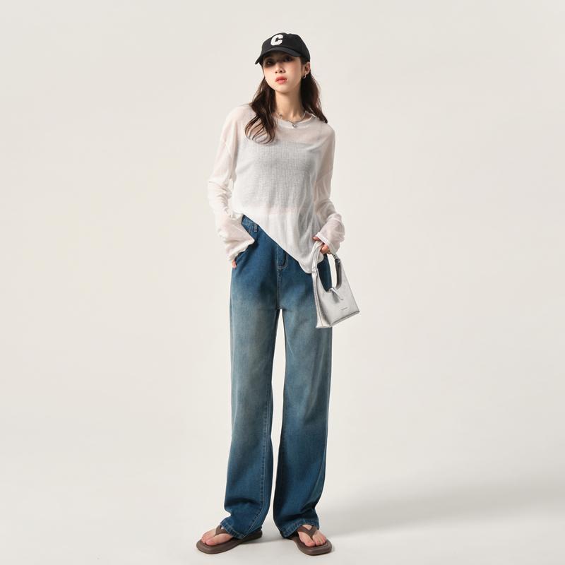 [MEIN] 93049 Loose Jeans Wanita Celana Straight Panjang