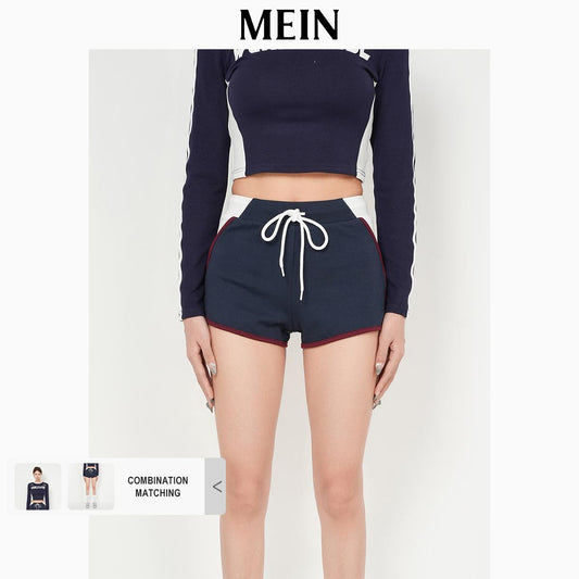 [DareToBe Collection][NEW ARRIVAL] GIRL POWER High-Waisted Sexy Color-Block Shorts for Women 92043